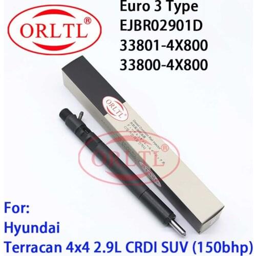 Original Quality EJBR02901D Common Rail Injector 33800-4X800 Diesel Fuel Gun 33801-4X800 For Hyundai Terracan ejbr02901d
