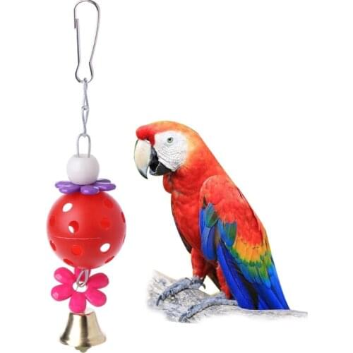 Bird Pet Parrot Swing Hanging Toys Cage Basketball Stand Chew Bites Pet Supplies for bird toy