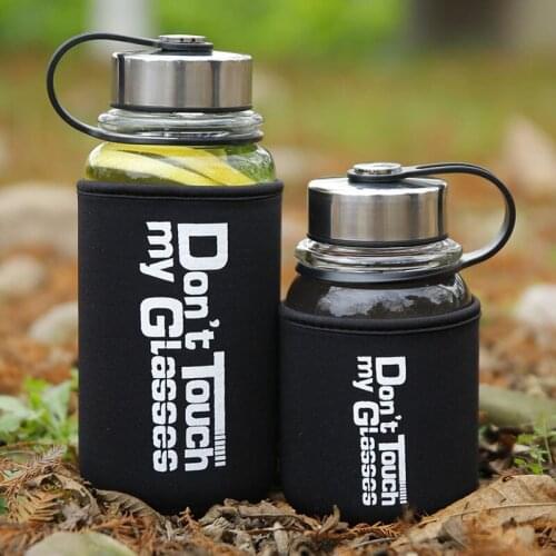 Creative Glass Water Bottle Outdoor Sports Water Bottle With Tea Filter Car Cup Tea Bottle 700ml/1000ml