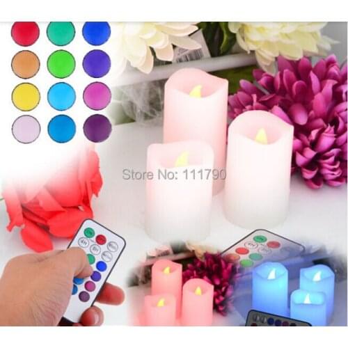 Creative Remote Control LED Candles Romantic Wireless Wedding Candle Lamp Holiday Party Flameless Candle Light Free Shipping