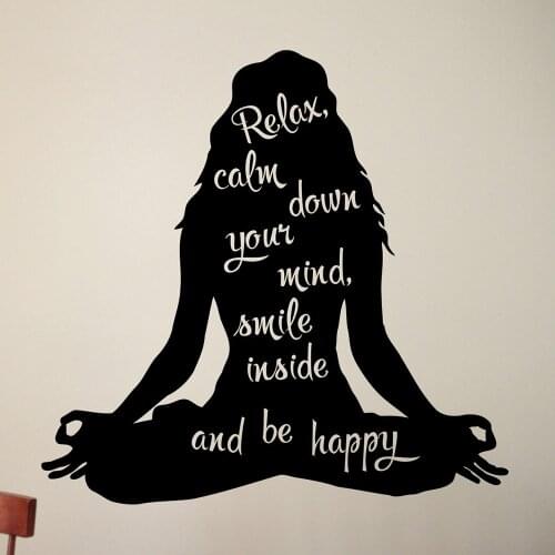 Yoga Wall Decal Vinyl Home Interior Design Yoga Studio Wall Sticker Sport Motivation Home Bedroom Decoration Art Murals X117