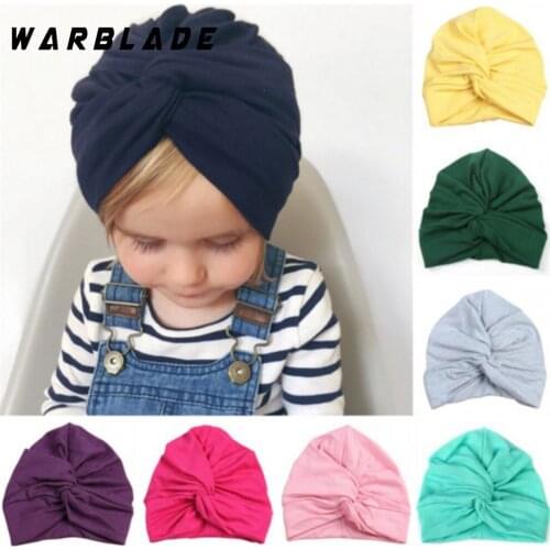 New Designed Cute Baby Hat Cotton Soft Turban Knot Girl Summer Hat Bohemian style Kids Newborn Cap for baby girls