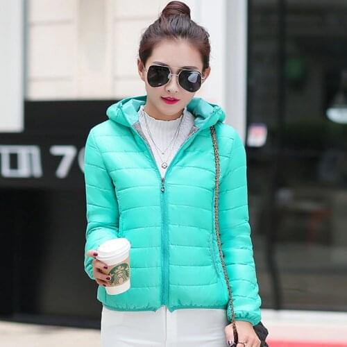 2018 New Winter Jacket Women Autumn Hooded Coat Female Spring Jacket Women Padded Cotton Parkas Casual Thin Light Basic Jackets