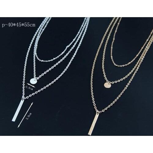 Choker Necklace Multi 3 Layer Fashion Chain Drop Women Woman Fashion and charming
