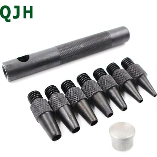 7 Size New Hole Punch Screw Removable Pick Leather Tools Leathercraft Hole Craft Set Hollow Puncher Belt Punch 2.0mm-5.0mm