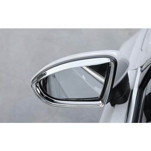 Fit For Golf 7 MK7 2014 2015 ABS Chrome Car rearview mirror block rain eyebrow cover trim accessories car styling 2pcs