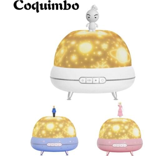 Starry Projector Light Rotating Doll Music Projection Lamp USB Charging Star Projector Speaker Music Box LED Night Light