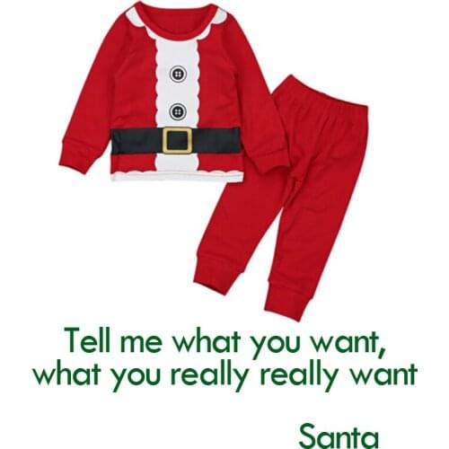 2019 Christmas Santa Costume For Babies Boys Girls Present Long Sleeve Romper Party Game Performance Homewear Cute Pajamas