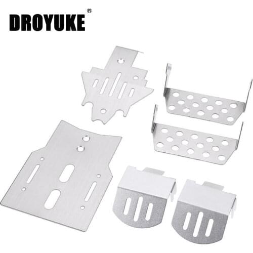 Droyuke Hot New specials TRX4 Stainless Steel Chassis Armor Axle Protector Skid Plate for 1/10 RC Crawler TRAXXA S TRX-4