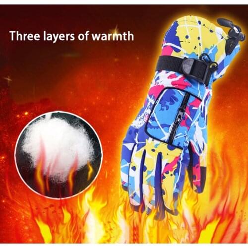 Women Winter Warm Gloves Snowboarding Ski Skiing Gloves Women Snow Mittens Waterproof Breathable Riding Motorcycle Gloves