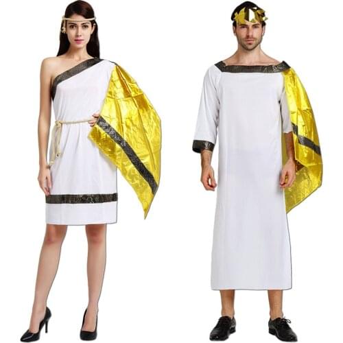 Women Men Ancient Greece Roman Angle Costume Adults Lovers Greek Egypt Cosplay Carnival Halloween Party Purim Role Play clothes