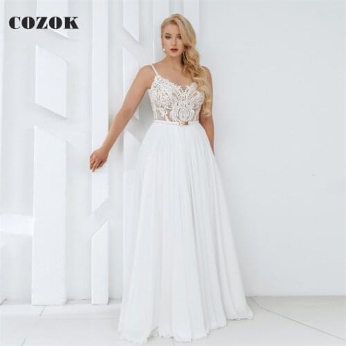 Beach Tulle Lace Floor Length Wedding Dress Simple Long Formal Elegant Simple Bride Wedding Gowns Custom Size CZ55