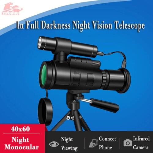 12x50 Monocular Night Vision Scope Infrared Digital Camera Connect Cellphone Photography Multi-function Night Viewer Telescope