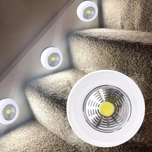 2021 COB LED Under Cabinet Light with 3W Sticker Wireless Wall Lamp Wardrobe Cupboard Drawer Closet Bedroom Kitchen Night Light