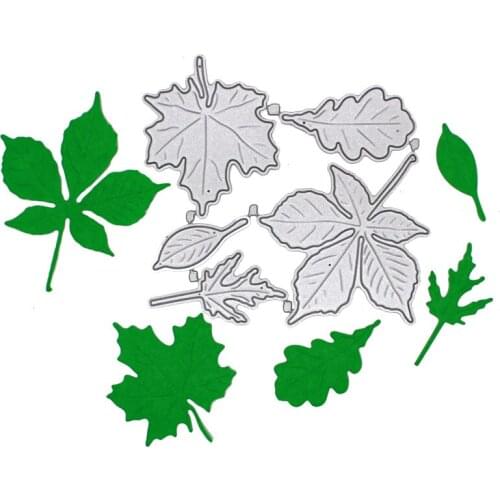 5PCS/Set Maple Leaves Dies Metal Cutting Dies Leaf Scrapbook Dies Cut Craft Supplies Card Making