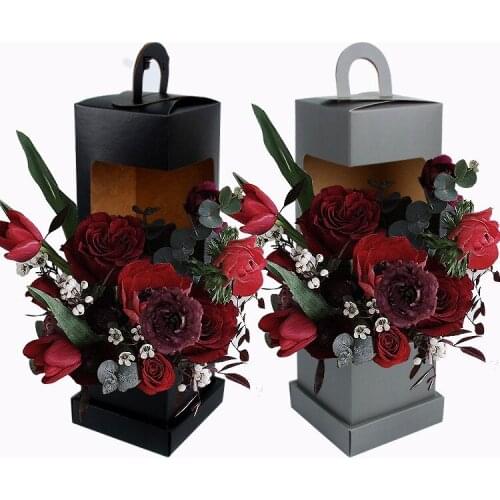 6pcs Lighthouse box Shape Flower Box Folding box Flowers Wrapping Gift Box Flower Packaging for Home Christmas Decoration