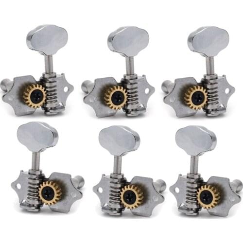 6pcs 18:1 Gear Ratio Vintage Open Gear String Tuners Tuning Pegs Key Machine Head for Acoustic Guitar