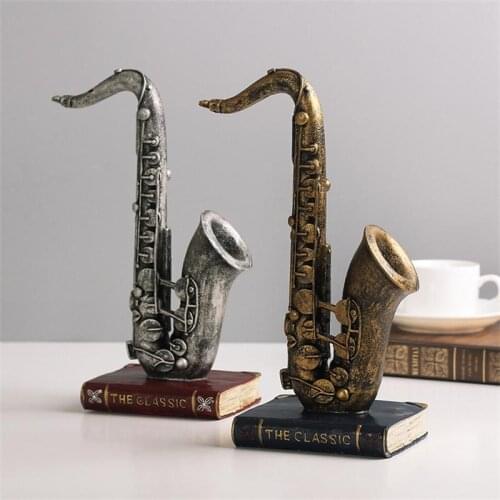 American country Vintage Sax Instruments Room Bar Cafe studio bookcase study the living room window soft decoration