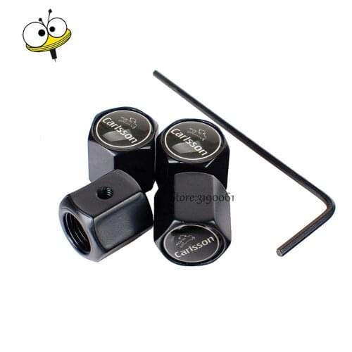 Car Styling Auto Car Wheel Tire Valve Stem Caps Sticker For Carlsson logo for Mercedes Benz B C E R ML SL GLA CLK W178 W213 230E