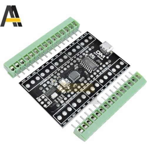 CH340 NANO V3.0 Controller in 1 Micro USB Terminal Shield Adapter ATMEGA328P CH340G nano 3.0 V3 2 Expansion Board For Arduino