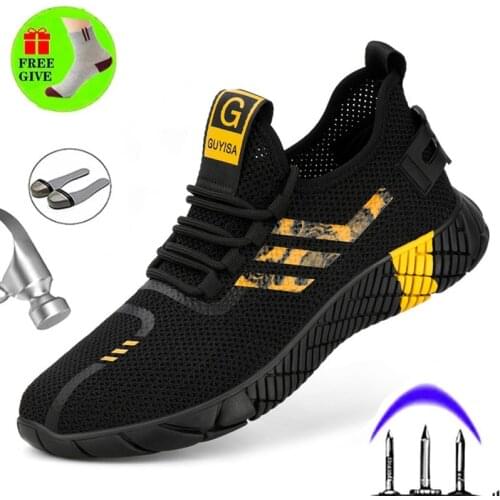 Outdoor Deodorant Breathable Work Shoes Anti-piercing Anti-smash Safety Shoes Male 2019 Machinery Manufacturing Mens Boots