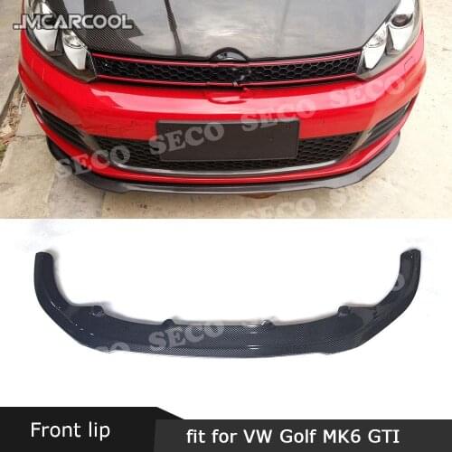 For VW Golf 6 VI MK6 GTI 2010-2013 Front Lip Spoiler Carbon Fiber / FRP RZ Style Head Bumper Chin Shovel Protector Car Styling