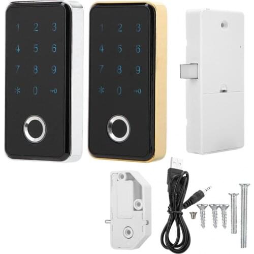 Smart Keyless Fingerprint Look Digital Password Electronic Lock For Cabinet File Locker Cabinet Fingerprint Locker