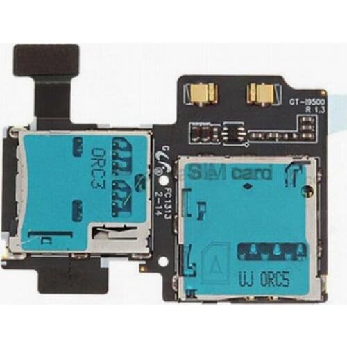 ZONBEMA For Samsung Galaxy S4 i9500 i9505 Micro SD SIM Card Tray Slot Holder Reader Flex Cable
