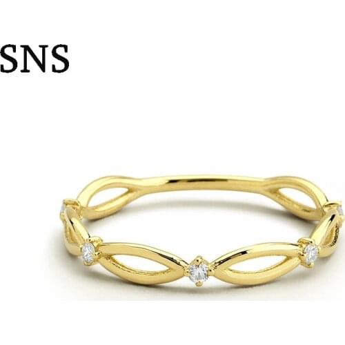 5-Stones Solitaire Real Diamond Engagement Ring Solid 14K Yellow Gold Jewelry 0.09ct Round Shape Natural Diamond Rings For Women