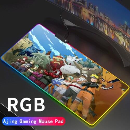 Cartoons Mouse Pad Rgb Anime Rug Setup Gamer Accessories Gaming Mats with Backlight Mat Mousepad Speed Led Keyboard Carpet
