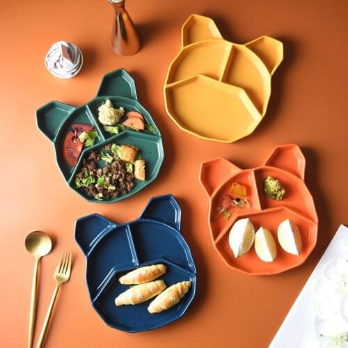 Creative cartoon ceramic plate home childrens personalized plate salad fruit plate dessert dinner set plates and dishes