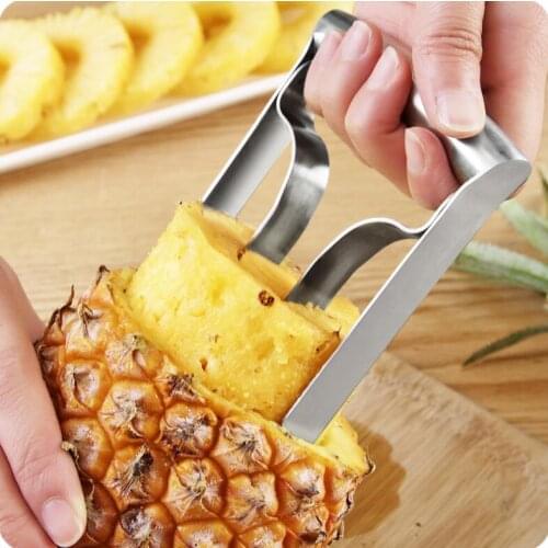 Kitchen Accessories Pineapple Gadgets Stainless Steel Pineapple Slicer Fruit Cutter Tools Pineapple Peeler Core