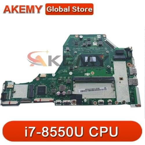 Akemy Laptop motherboard For ACER Aspire A515-51 i7-8550U Mainboard NBGSY1100 LA-E891P SR3LC DDR4