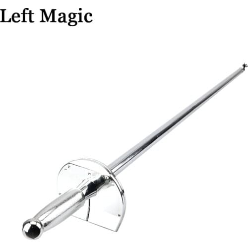 Sword through card stage magic trick magician street card poker magic tricks