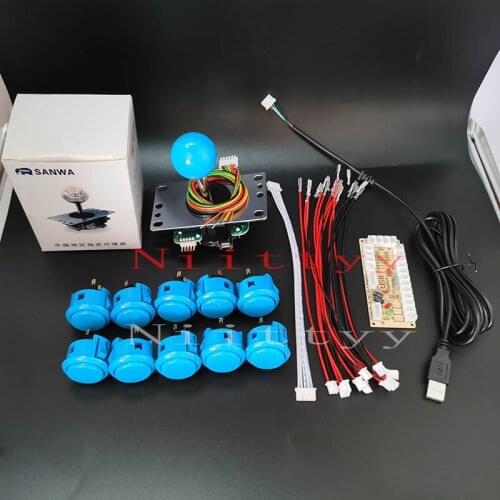 Original SANWA Arcade Joystick DIY Kit Zero Delay Arcade DIY Kit USB Encoder To PC PS3 For arcade mame