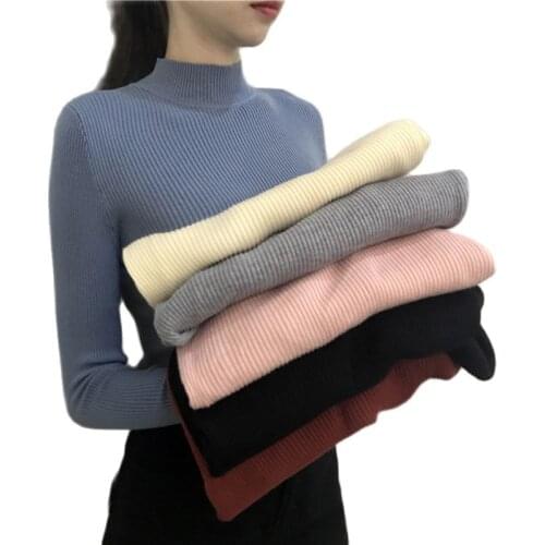 FOOLMANLOU Autumn Winter Tops Turtleneck Pullovers Sweaters Jumper Soft Warm Long Sleeve Korean Slim Fit Fight Sweater