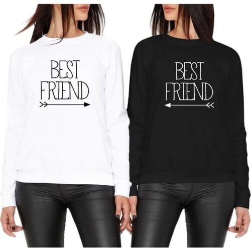 Skuggnas Best Friend Matching Sweatshirt Best Friends Jumper BFF Clothing Long Sleeve Fashion 90s aesthetic drop ship
