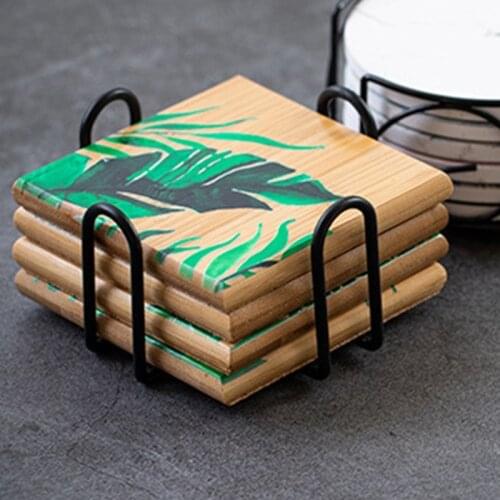 Coaster Holder Mat Storage Rack Cup Mat Case Drink Organizer for Tea Coffee Mug Drinks Tea Pad Table Pad