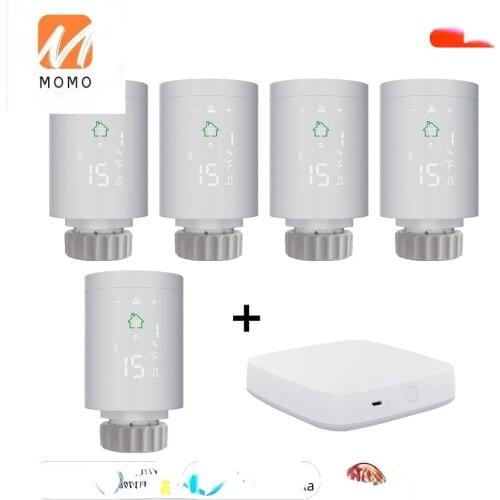 Radiator Actuator Smart Thermostat WITH 1pc Zigbee Hub(Thermostatic Radiator Valve Controller APP Remote Alexa)