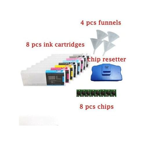 Empty Refillable ink Cartridge For Epson Stylus Pro 4880 + FREE chip resetter