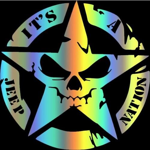 S51283# Various Sizes/Colors Car Stickers Vinyl Decal Skull Star Motorcycle Decorative Accessories Creative Waterproof