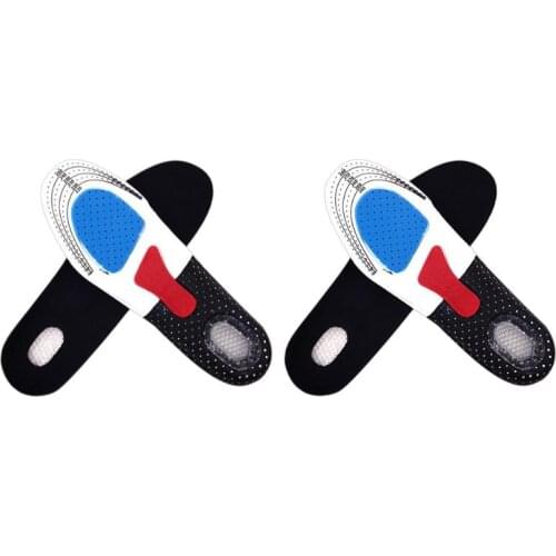 1 Pair Women Men Sport Silicone Shoes Pad Foot Care for Plantar Fasciitis Men Women Shock Absorption Gel soft insole