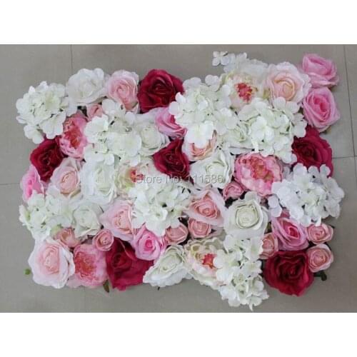 SPR Free Shipping 2017 SPR penoy hydrangea rose flower wall wedding backdrop decoration artificial flower arch decorative flore