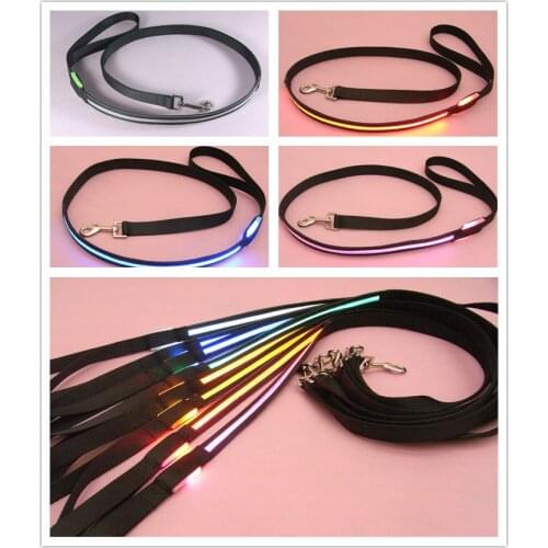 LED flashing dog leads