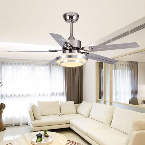 LED restaurant ceiling fan light living room bedroom home wrought iron with light ceiling fan light