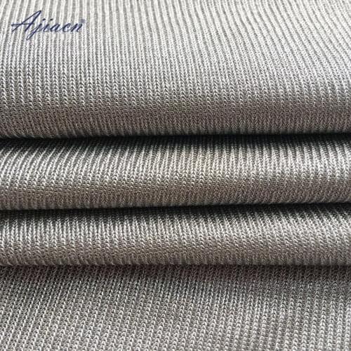 Anti-electromagnetic radiation knitted 100% silver fiber fabric 5g communication EMF shielding clothing silver fiber cloth