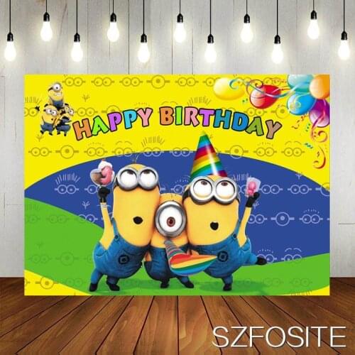 Cartoon Cute Family Balloon Hat Party Backdrop Children Birthday Room Decoration Photography Photo Kids Custom Vinyl Background