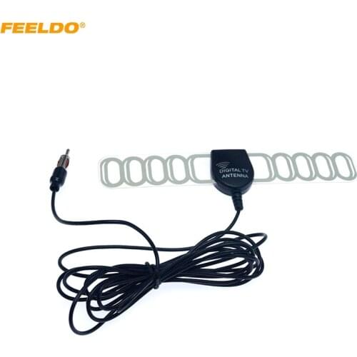 FEELDO Car 12V Internal Digital Antenna AM/FM Auto Raido Antenna Aerial Signal Enhanced Antenna With Amplifier #HQ3632
