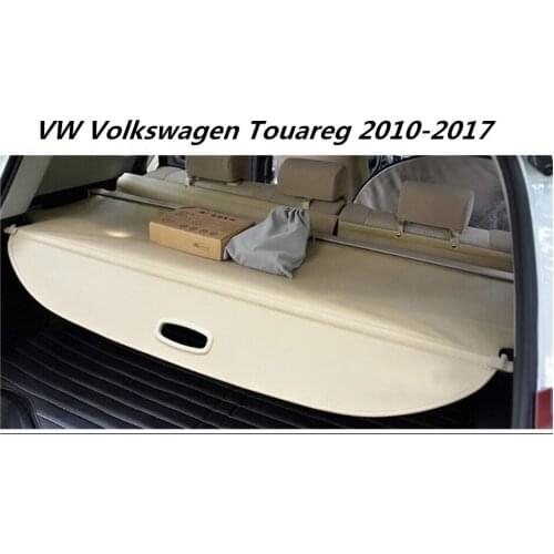High quality Car Rear Trunk Security Shield Cargo Cover For VW Volkswagen Touareg 2010-2017 ( black, beige)