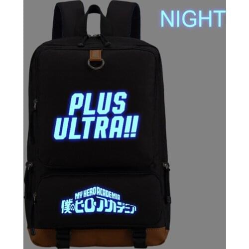 WISHOT Boku no midoriya izuku My Hero Academia Backpack Shoulder travel School Bag for teenagers Casual Laptop Luminous Bags